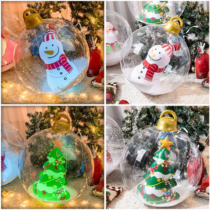 RoyaleGlow Inflatable Outdoor Christmas Ball With Lights LED