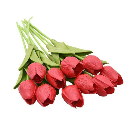 Royaleva 10x Artificial Tulips Flowers for Home Decor