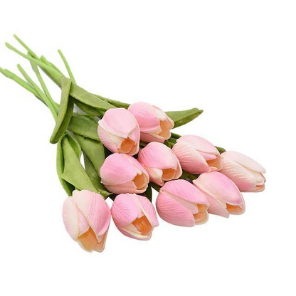 Royaleva 10x Artificial Tulips Flowers for Home Decor