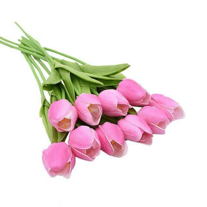 Royaleva 10x Artificial Tulips Flowers for Home Decor