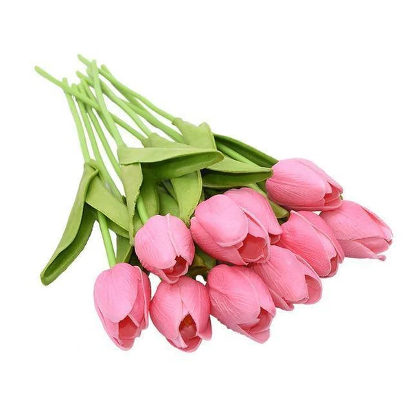 Royaleva 10x Artificial Tulips Flowers for Home Decor