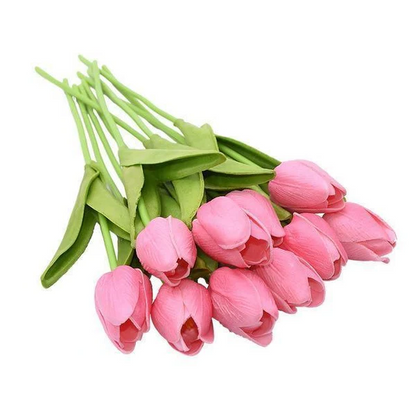 Royaleva 10x Artificial Tulips Flowers for Home Decor