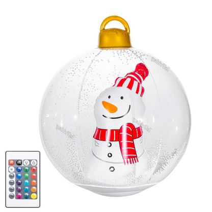 RoyaleGlow Inflatable Outdoor Christmas Ball With Lights LED