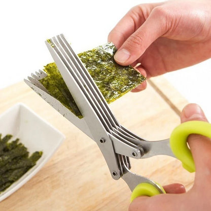 Royaleva 5 Blade Kitchen Salad Scissors for Fast Cutting