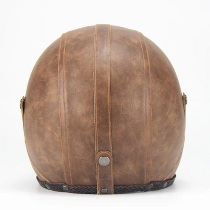 Royaleva Retro Vintage Motorcycle Helmet Open Face With Goggle Mask