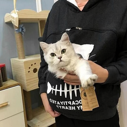 LuxRoyale Cat Lover Hoodie Cuddle Pouch - Perfect Pet Gift