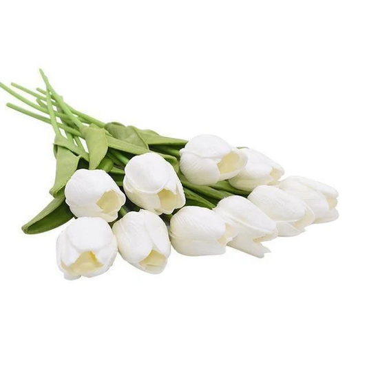 Royaleva 10x Artificial Tulips Flowers for Home Decor