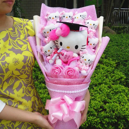 Royaleva Sanrio Kitty Flowers Bouquet - Plush Gift Arrangement