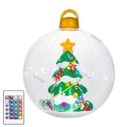 RoyaleGlow Inflatable Outdoor Christmas Ball With Lights LED
