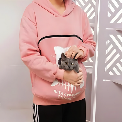 LuxRoyale Cat Lover Hoodie Cuddle Pouch - Perfect Pet Gift