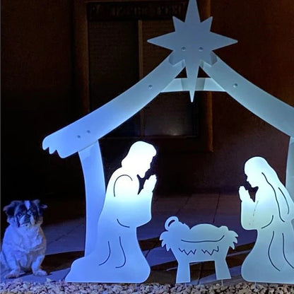 Royaleva Holy Night Outdoor Christmas Nativity Set 4-Piece