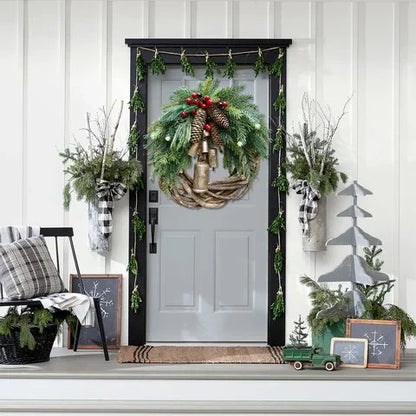 Luxora Farmhouse Christmas Wreath, Boho Holiday Decor