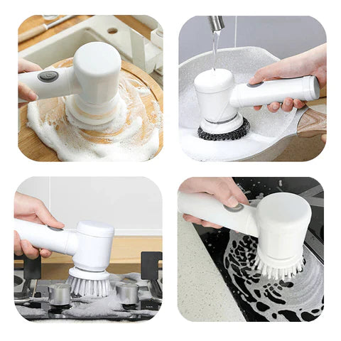 Luxora Electric Cleaning Brush Cordless with Replaceable Heads