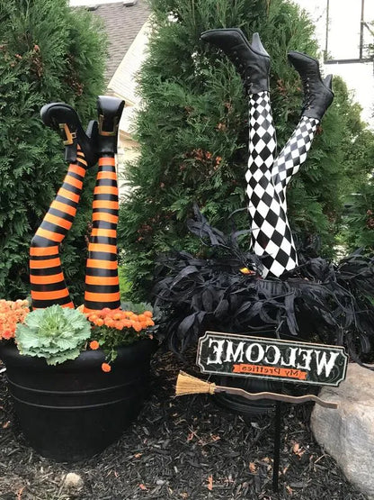 Royaleva Witch Leg Stakes, Set Of Two Yard Halloween Decoration