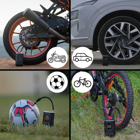 Luxora Electric Tyre Inflator with LED Torch and Nozzles