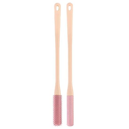RoyaleGlow Toe Gap Cleaning Brush with Long Handle Gray-1 Set