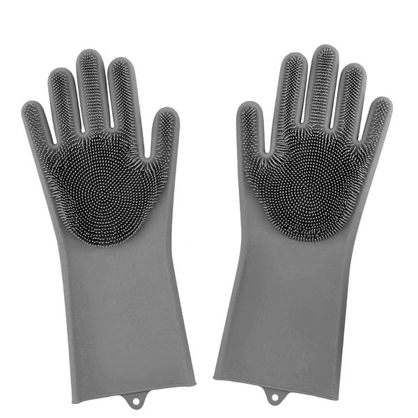 RoyaleGlow Magic Silicone Dishwashing Gloves - Reusable Cleaning Gloves
