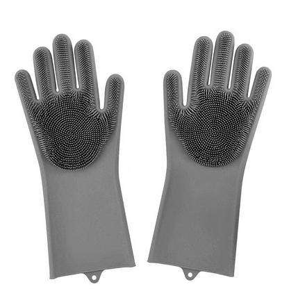 RoyaleGlow Magic Silicone Dishwashing Gloves - Reusable Cleaning Gloves
