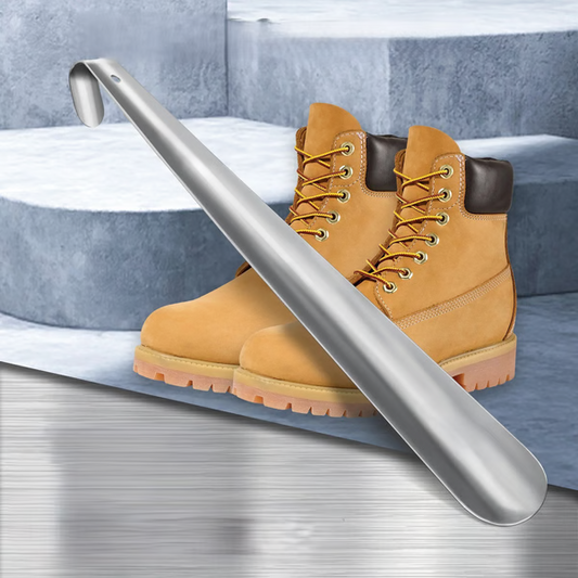 RoyaleGlow Extra Long Metal Shoe Horn – 16.5" Handle for Seniors