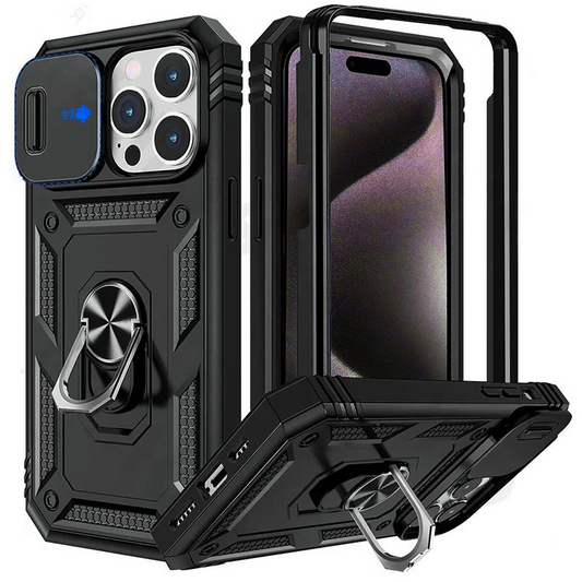 Royaleva Magnetic Phone Case with Kickstand and Camera Cover