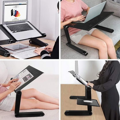 Luxora Adjustable Laptop Stand For Desk With Mouse Pad
