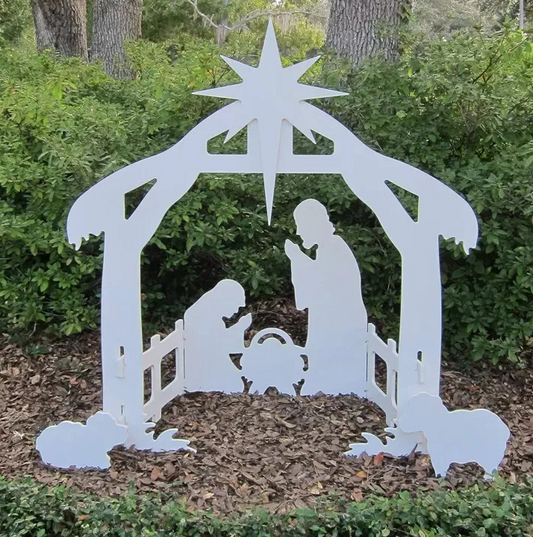 Royaleva Holy Night Outdoor Christmas Nativity Set 4-Piece