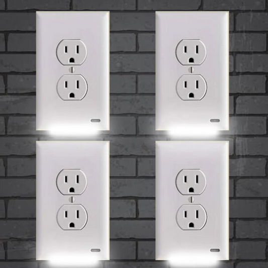 Royaleva 4-Pack: LED Night Light Outlet Cover – Assorted Styles