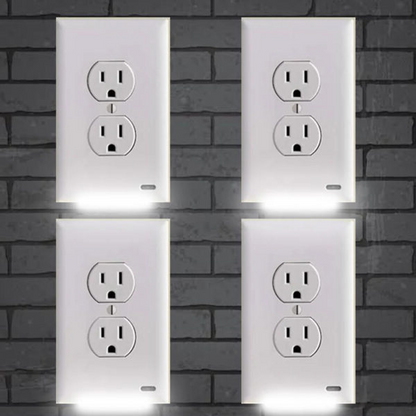 Royaleva 4-Pack: LED Night Light Outlet Cover – Assorted Styles