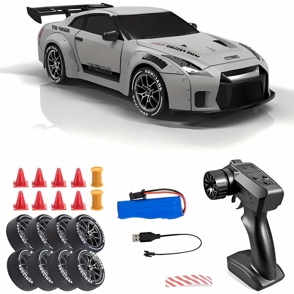 Luxora Retro Drift Master – 4WD RC Car with LED Lights