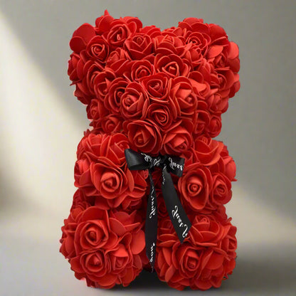 RoyaleGlow Roses Teddy Bear - Colorful Plush Gift 25cm