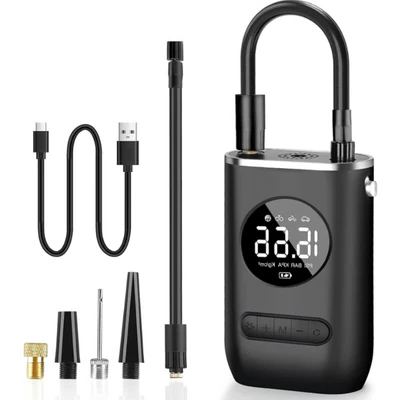 Luxora Electric Tyre Inflator with LED Torch and Nozzles