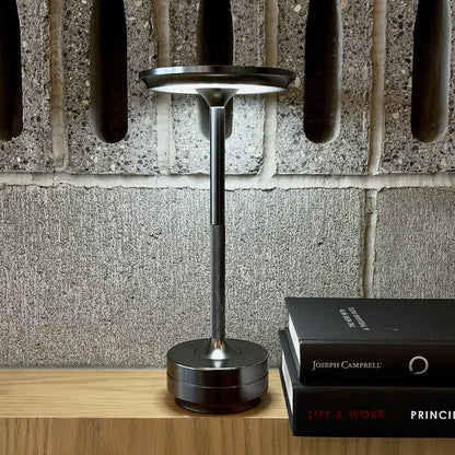 Luxlive Cordless Ambient Table Lamp - Metallic, Waterproof, Adjustable Brightness - Gold