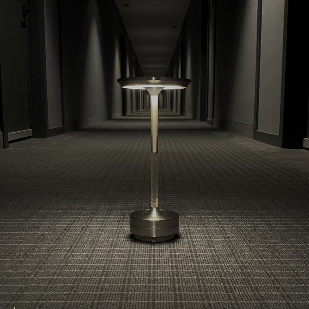 Luxlive Cordless Ambient Table Lamp - Metallic, Waterproof, Adjustable Brightness - Gold