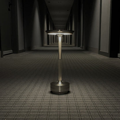 Luxlive Cordless Ambient Table Lamp - Metallic, Waterproof, Adjustable Brightness - Gold