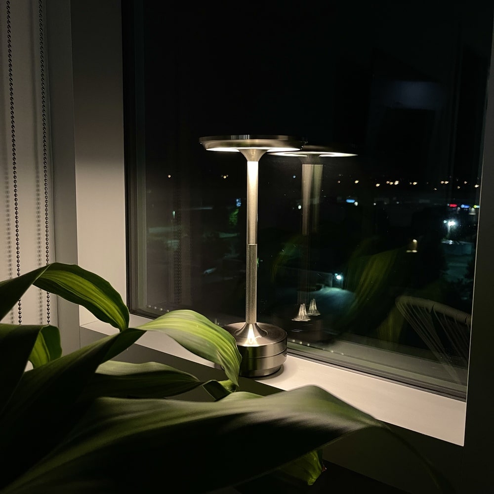 Luxlive Cordless Ambient Table Lamp - Metallic, Waterproof, Adjustable Brightness - Gold