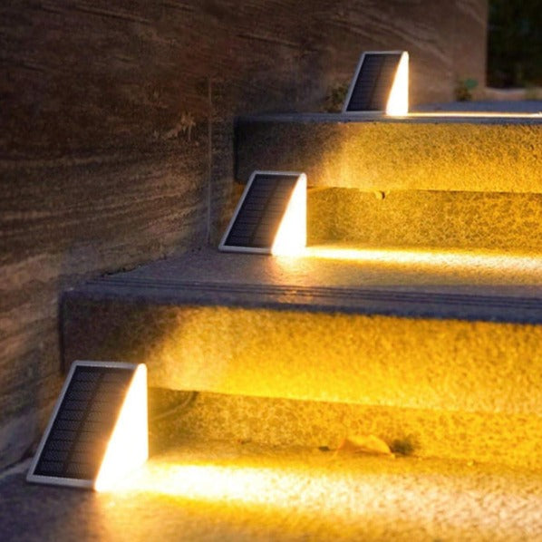 Royelux Solar Powered Stair Lights - Waterproof, Warm White LED - Default Title