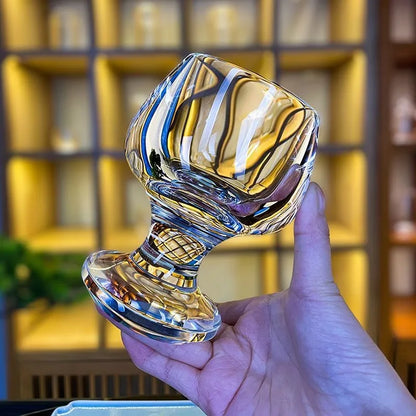 Luxora Vintage Clear Quartz Cocktail Glass for Wellness