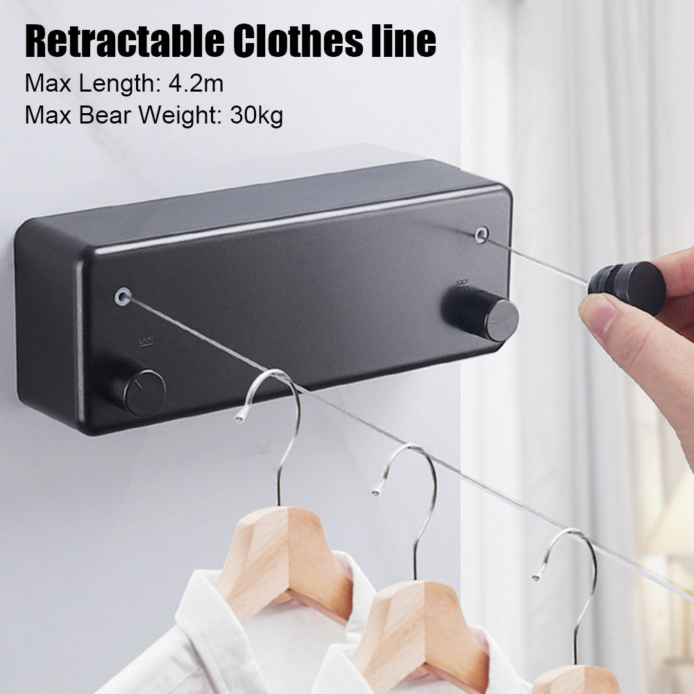 Rayvia Retractable Clothesline Space-Saving Design