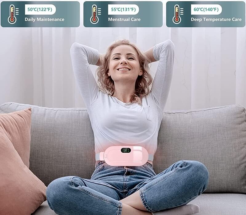 RoyaleGlow Portable Massaging Heating Pad For Menstrual Cramps