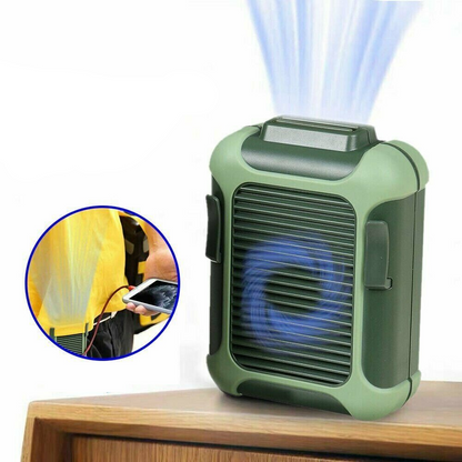 Royallure Hands-Free Portable Waist Fan - Adjustable, Rechargeable, Silent Cooling Solution for Outdoor Activities