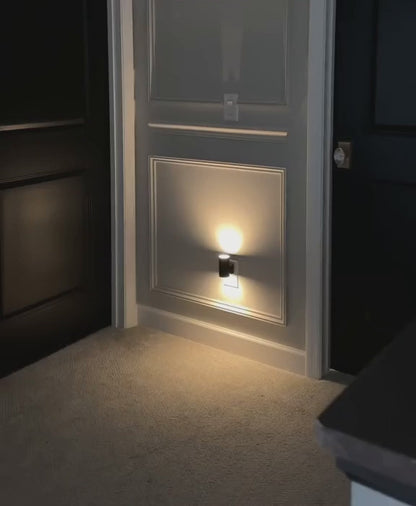 Dimmable Plug-In Night Light with Motion Sensor - LED Light for Bedrooms, Hallways, and Stairs