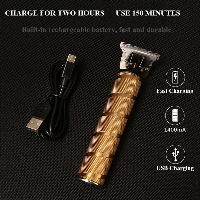 RoyaleGlow Professional Hair Clippers for Men Gold Set