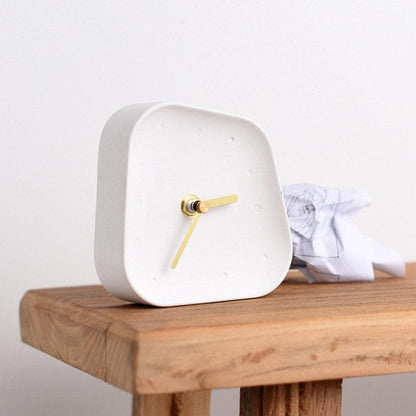 RoyaleGlow Any Time Cement Desk Clock - Modern Retro Charm