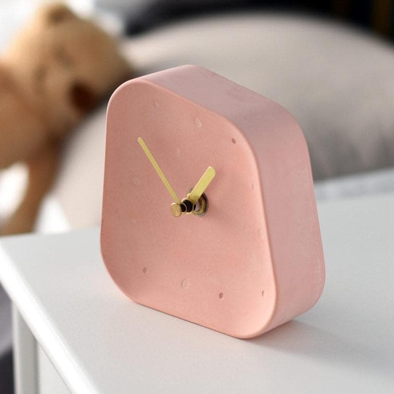 RoyaleGlow Any Time Cement Desk Clock - Modern Retro Charm