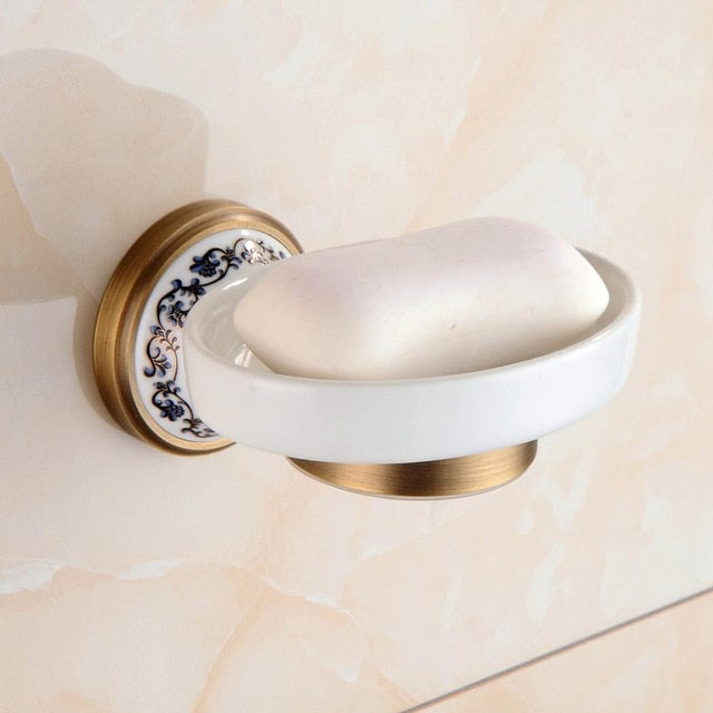 Royaleva Antique Brass Bathroom Hardware Set Essentials