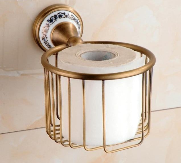 Royaleva Antique Brass Bathroom Hardware Set Essentials