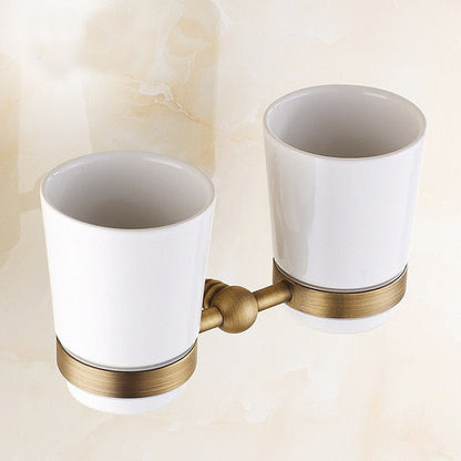Royaleva Antique Brass Bathroom Hardware Set Essentials