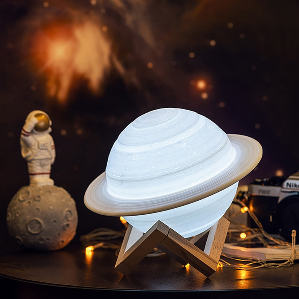 Bring the Cosmos Home with the 3D Saturn Lamp - 13cm (5 inches)