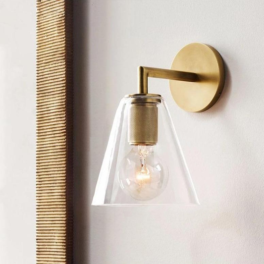 RoyaleGlow Armed Retro Brass Series - Wall Sconce
