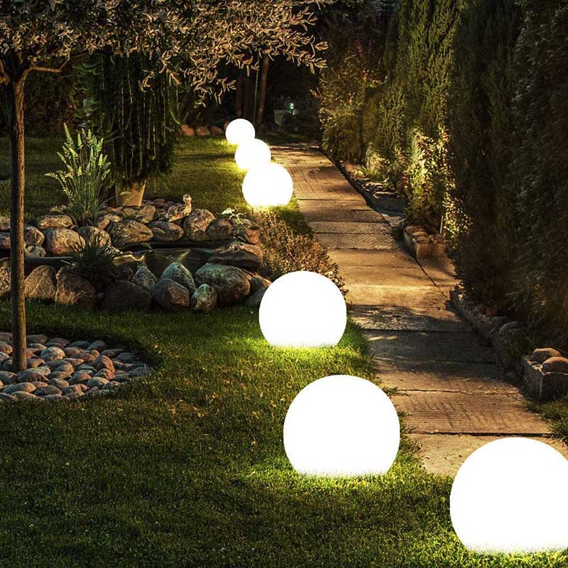 Outdoor Globe Light - Wireless, Weatherproof, 16 Colors LED Sphere light - S